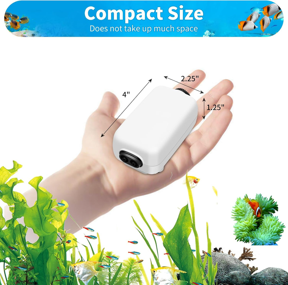 AQUANEAT Aquarium Air Pump for 20-210 Gallon Tank - 20-100 Gallons - image 2