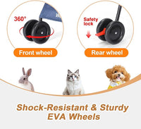 Wedyvko Travel Portable Dog Stroller, Pet Stroller for Small Puppy Dogs & Cats, Up to 33 lbs, Navy Blue