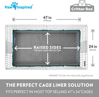 Paw Inspired Critter Box Cage Liner, Raised Sides, C&C 2x4 – Daily Care for Small Pets - Midwest - image 3