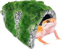SunGrow Reptile Hideout Cave with Artificial Moss - image 2