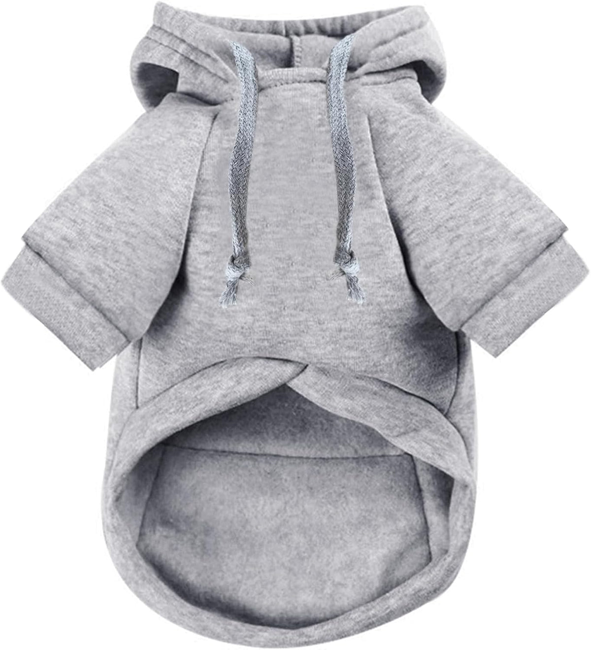 Dog Hoodies for Small Dogs with Zipper Pocket - Y02-Grey / Medium - image 3