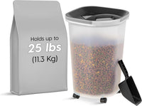 IRIS USA Airtight Pet Food Storage Rolling Container - 25 lbs / Black - image 4