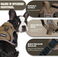 No Pull Dog Harness for Medium Dogs - Brown / L - image 3