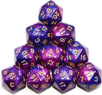 SmartDealsPro 10-Pack 20 Sided Dice D20 Polyhedral Dice for DND RPG - Blue-purple - image 2