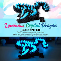 24" Large 3D Printed Dragon - Luminous Blue / 24 inch - image 4