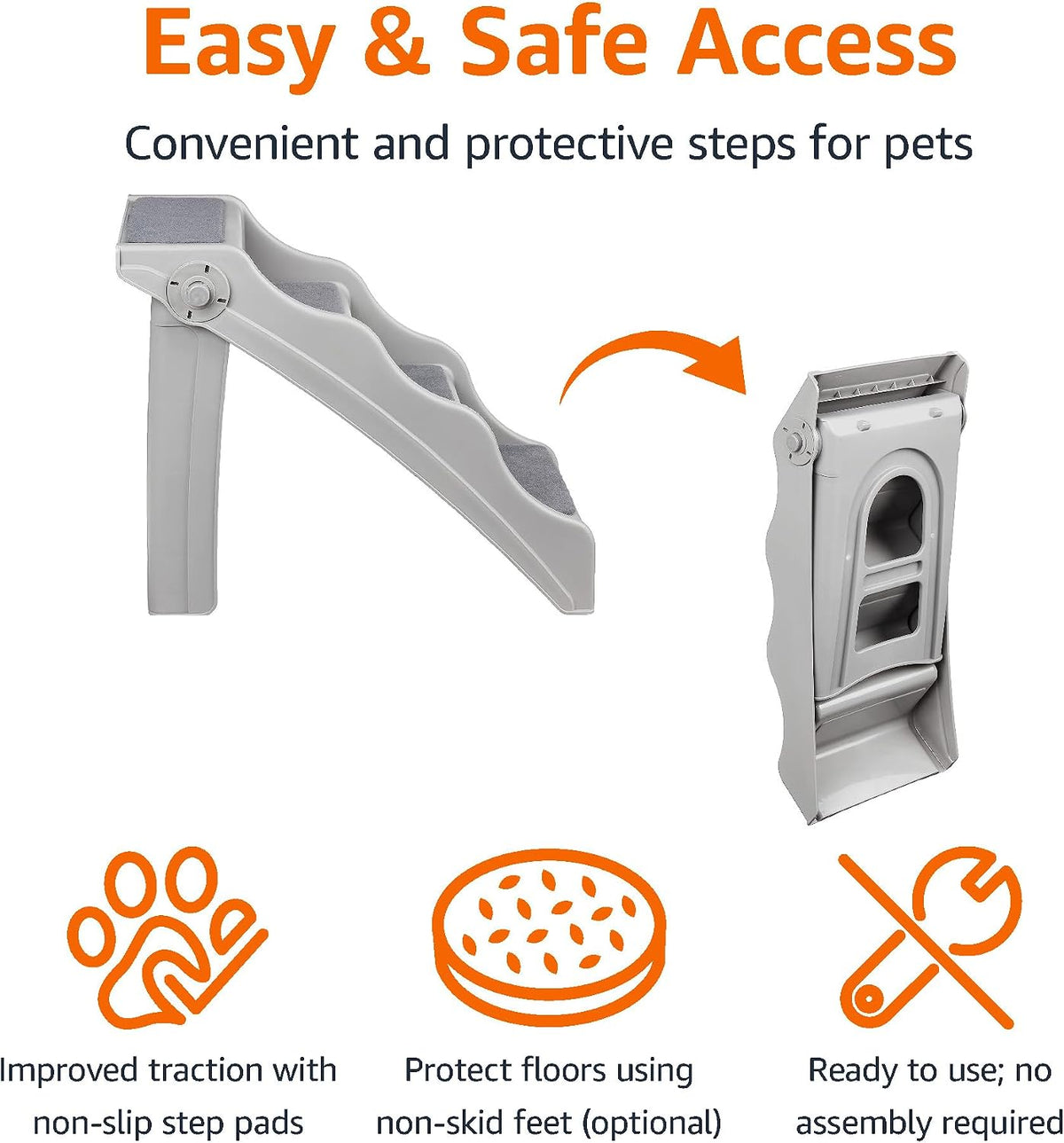 Amazon Basics Foldable Non-Slip Pet Stairs for Small Dogs and Cats - image 2
