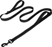Joytale Reflective Dog Leash for Medium & Large Dogs - 5 ft 2 Handle / Black