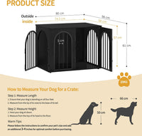 Hzuaneri 31.5 in Dog Crate Furniture - Black / 31.5"L x 22.0"W x 24.0"H - image 2