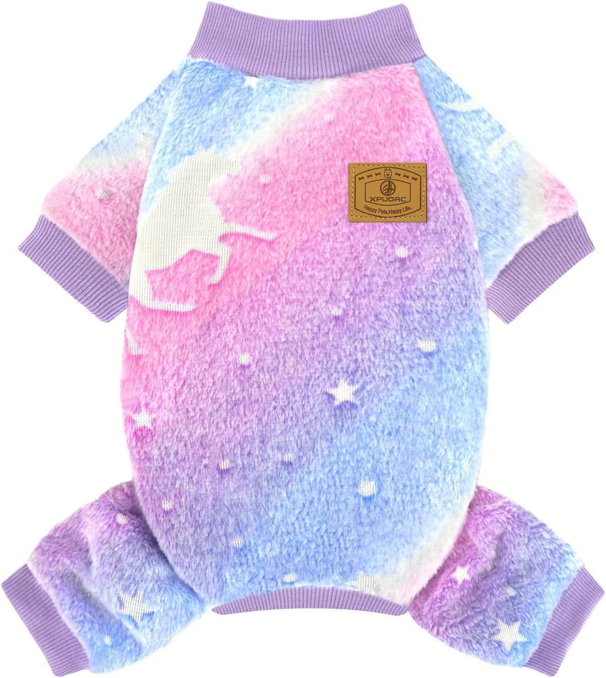 Cow Dog Sweater, Dog Winter Clothes for Small Medium Dogs Girl Boy Fleece Pet Pajamas for Winter - Glows in the dark / Small(Weight:3.5-7lb, Chest:13-14.9")