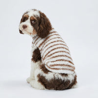 Fitwarm 2 Pack Striped Fleece Dog Sweater - X-Small / Brown-White - image 2