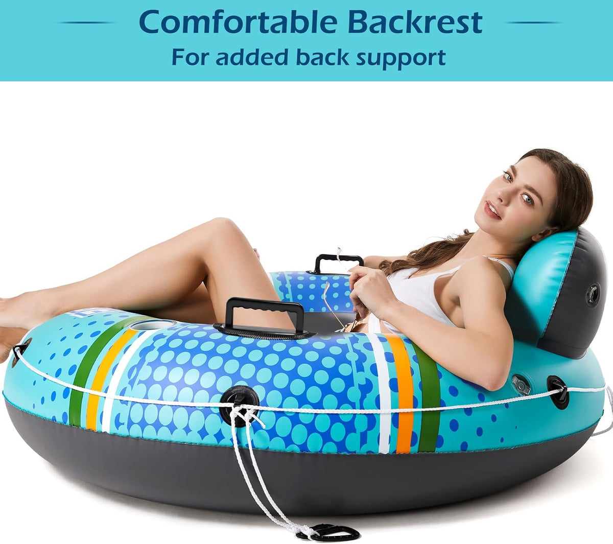 Jasonwell Inflatable River Tube Float - Large / Cyan - image 3