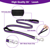 WINSEE Pet Harness Collar and Leash Set - X-Large / Purple - image 3