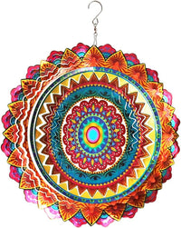 FONMY Wind Spinner Mandala Starry Sky 12 inch 3D Stainless Steel - 12inch / Multicolor