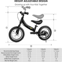 bikeboy 2 in 1 balance bike with pedals and hand brake, 12 14 16 inch wheels - view 27