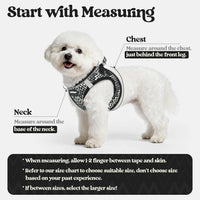 rabbitgoo Dog Harness Small Sized and Leash Set - Black Zigzag / Xxs (chest: 12.4 - 14.2") - image 2