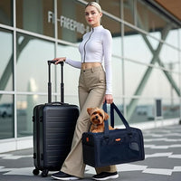 Dog Sling Carrier for Small Dogs – Pet Shoulder Bag with Safety Strap, Breathable Dog Pouch Carrier for Puppies and Cats – Soft Hands-Free Dog Carrier for Travel, Hiking, Shopping