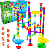 Marble Genius Marble Run Super Set, 150 Translucent Pieces - 130 Pieces - Starter Set