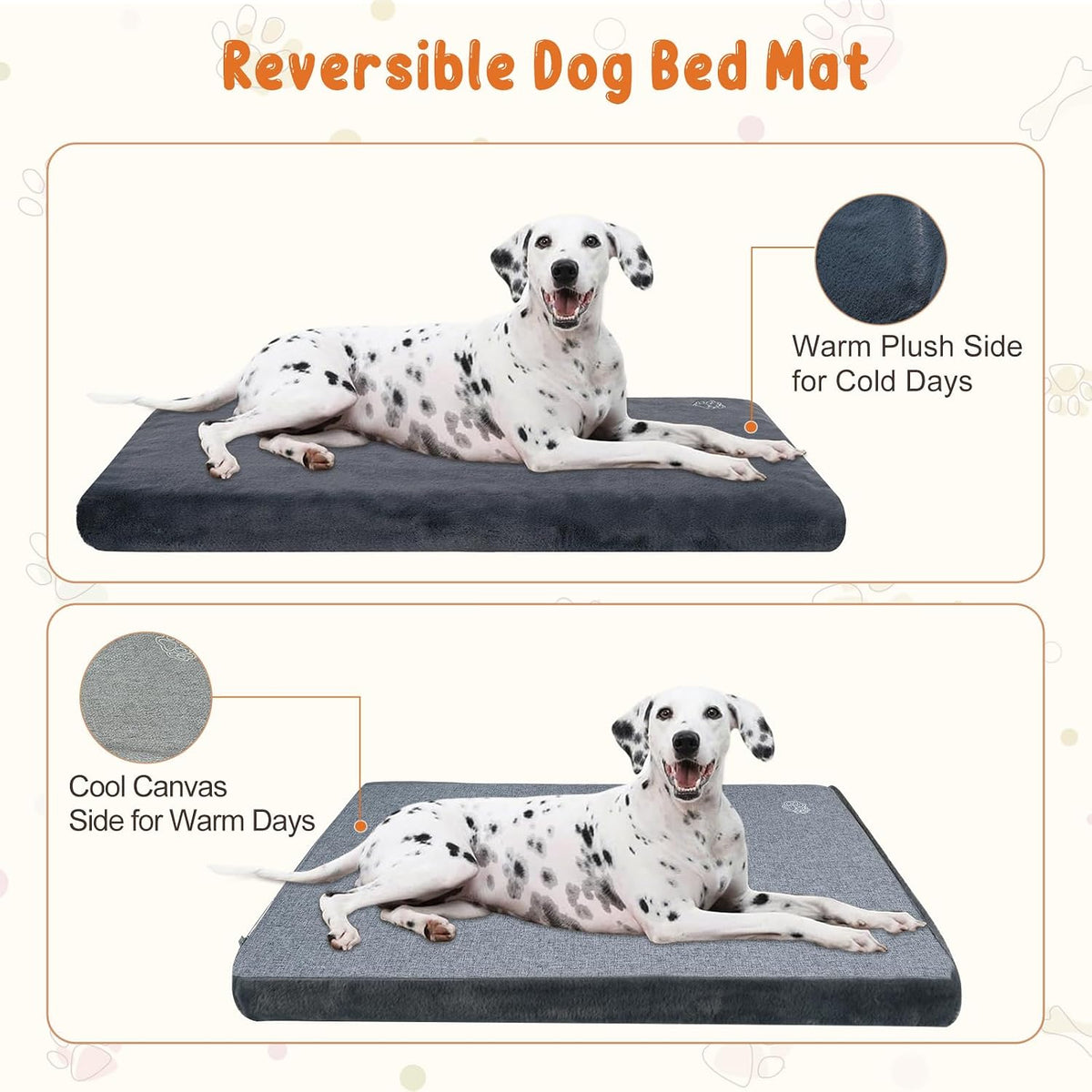 EMPSIGN Dog Bed Mat Crate Pad Mattress, Ultra Soft Pet Kennel - Grey / XXL(47"*29"*3") - image 3