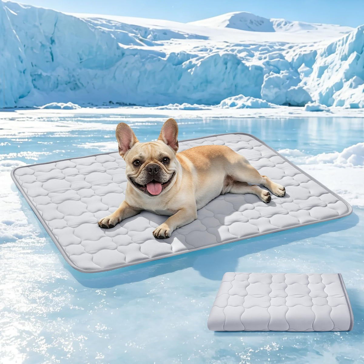 Mora Pets Dog Cooling Mat Instant Pet Cooling Pad Bed for Large Dogs - Light Grey / 36-Inch (Medium)
