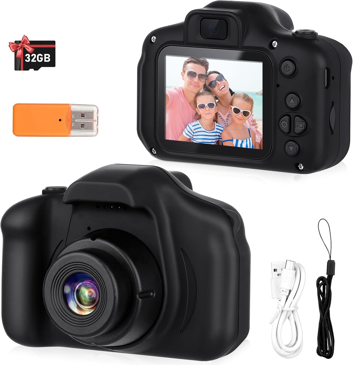 Zeacool Kids Camera, HD Digital Video Camera - Black