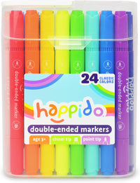 International Arrivals Happido Double-Sided Markers for Kids - 24 Count - Double Ended - image 4