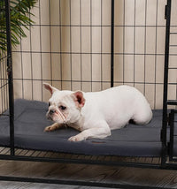 Made4Pets Dog Crate Pad Bed for Medium Dogs, Washable & Reversible, Anti-Slip Kennel Mat for Cozy Sleeping, Soft Fluffy Dog Bed for Indoor & Outdoor Use, 29"x21", Dark Gray