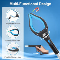 Grabber Reacher Tool - 43” Extra Long Foldable Gripper and Reaching Tool - Heavy Duty Pick Up Stick Grabbers for Seniors, Trash, Surgery Recovery Must Haves Gifts (Blue-43in)