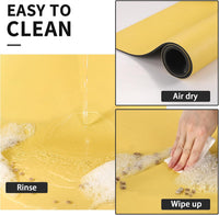 HotLive Dog Food Mat, Absorbent Cat Mat for Food and Water - Yellow / 19"L x 12"W - image 3