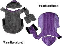 Warm Fleece Dog Hoodie for Small Dogs, Winter Puppy Coats - Purple / Medium - image 4