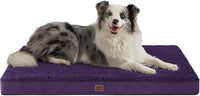 EHEYCIGA Orthopedic Dog Bed Large with Removable Washable Cover - 41*27*3.5 inches / Purple