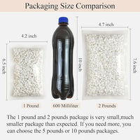 2 Pounds White Pebbles for Indoor Plants, 3/8 Inch Polished White Rocks, Decorative River Rocks for Potted Plants Vase Cactus Bird Bath and Outdoor Garden Landscaping
