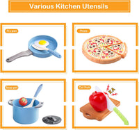 35Pcs Kids Kitchen Toy Accessories - Blue / 150Pcs - image 4