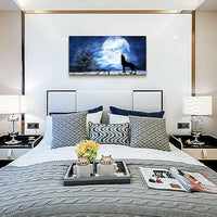 Canvas Wall Art For Bedroom Wall Decoration For Living Room Large Size Luminous Scenery Wolf Wall Decor Pictures Artwork Painting Modern Office Canvas Art Prints Room Decor Ready To For Home Decor