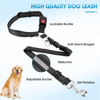 Lukovee Dog Seat Belt, 3-in-1 Headrest & Seatbelt Clip & Latch, 2 Pack – Essentials for Dogs - B-Black / A- Headrest with Clip + 2 in 1 Seat Belt - image 2