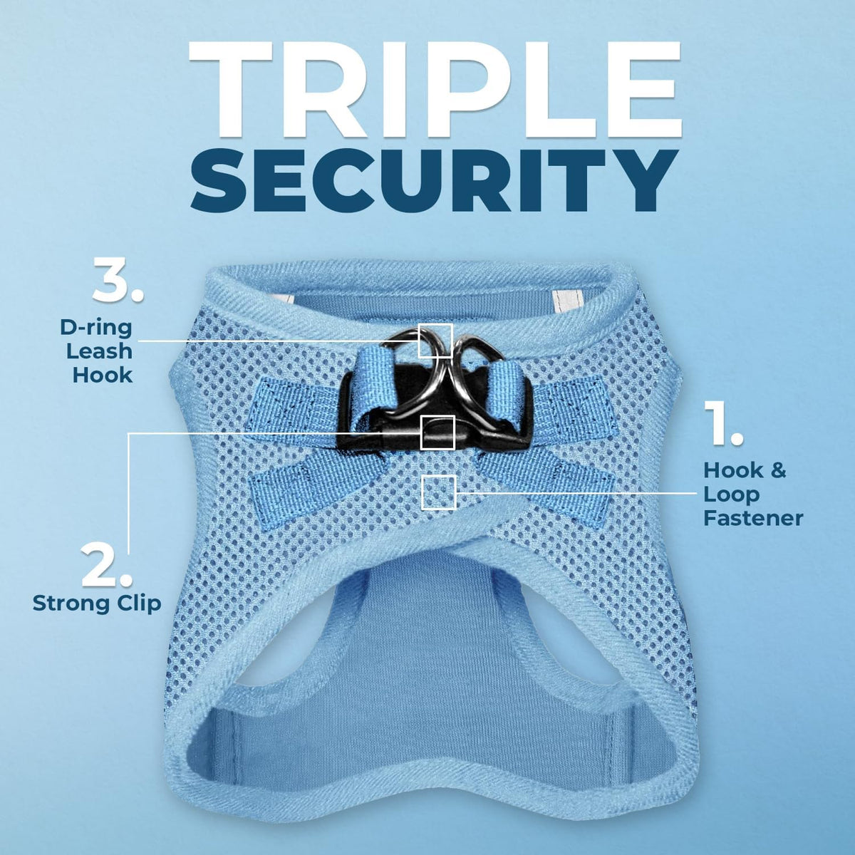 Best Pet Supplies Voyager Step-in Air All Weather Mesh Harness - Baby Blue / S (Chest: 14.5 - 16") - image 2