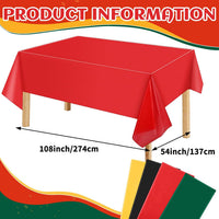 NOVWANG kids party tablecloth 4-pack in red, yellow, cloud and cow print - view 35