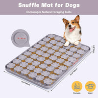 Silicone Snuffle Mat for Dogs 23.6"x 15.7" Large Slow Feeder Mat - Grey:23.6"x15.7" - image 3