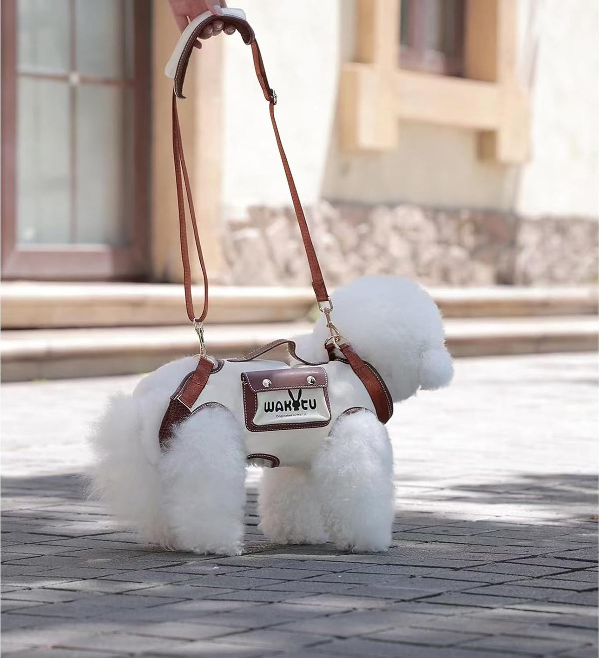 Wakytu Dog Lift Harness Dog Carrier Sling for Small Dogs & Cats - X-Small(2-5 LBS) / 1.0 White - image 3