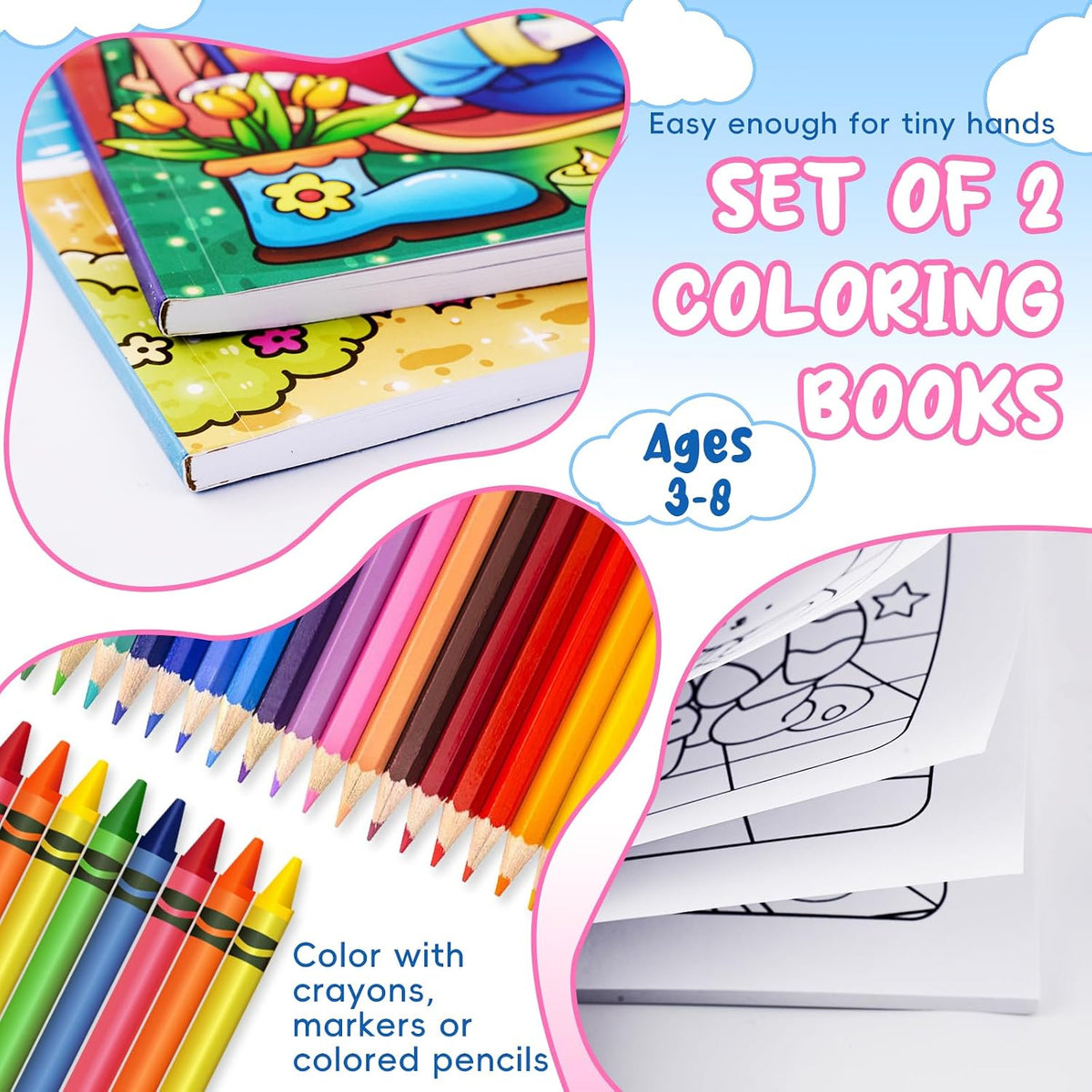 5 Pack Reusable Water Coloring Book for Toddlers – Fun for Kids & Family - Coloring Book / 2 PCS - image 4