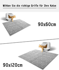 Yimobra Cat Litter Mat, 35.4"x23.6" Litter Box Mat with Litter Lock Mesh, Soft Cat Litter Mat Litter Trapping Mat, Easy to Clean, Non-Slip, Water Resistant, Litter Free Floors, Grey