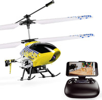 U12S Mini RC Helicopter with Camera Remote Control Helicopter Blue – Fun for Kids & Family - Yellow