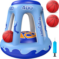 EagleStone 47 inch inflatable pool basketball hoop floating with balls