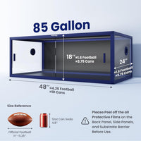 120 Gallon Reptile Tank, Stackable 4x2x2 Reptile Enclosure – Essentials for Reptiles And Amphibians - Dart Blue / 85 Gallon - image 2