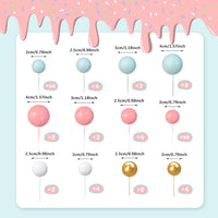 RASSLISA ball cake toppers, 56 plastic pearl balls in three sizes for cake decorating - view 14