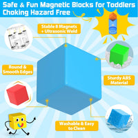 48PCS Large Magnetic Blocks - Multicolor / Rainbow Set - image 2