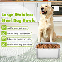 Stainless Steel Dog Water Bowl - 2 Pack-3 Gallon - image 4