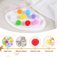 DF DUALFERV 60 Pcs Cat Pom Pom Balls, Interactive Cat Toys - 60 - image 3
