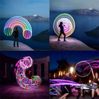 LED Hoop Dance Exercise Light Up Hoop for Kids Adults Children - 24in-60cm Blue - image 2