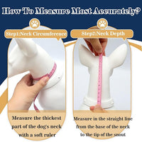 Hard & Heavy Plastic Dog Cone Collar Alternative for Medium Dogs (French Bulldog Dachshund) After Surgery, Adjustable Recovery Cone Anti-Lick, Elizabethan Protective Collar Cone of Shame for Healing