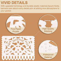 Asoulin 6 PCS Papel Picado Dia De Los Muertos - White - image 3